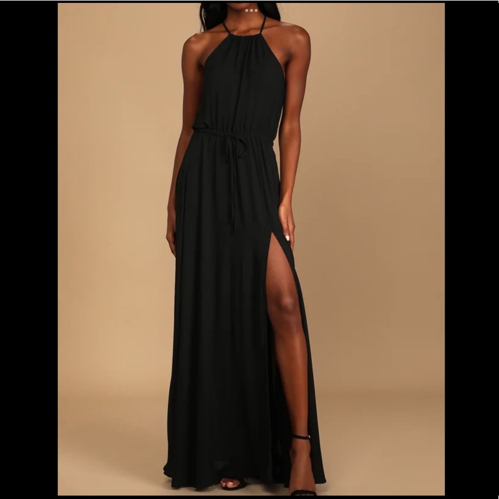 Lulu’s Essence of Style Black Maxi Dress